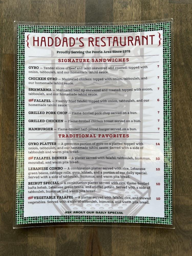 Haddad's Restaurant Menu image 4